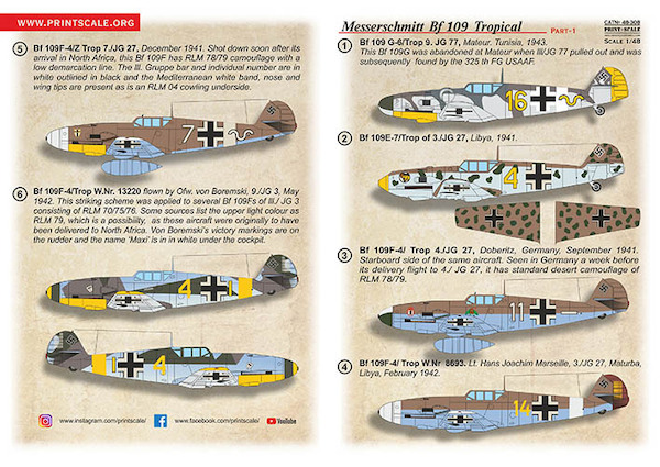 Messerschmitt Bf109 Tropical Part 1 PRS48-308