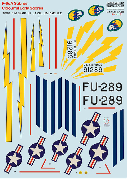 F-86A Colorful Early Sabres. Part 5 PRS48-312