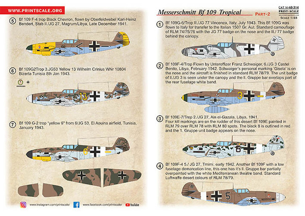 Messerschmitt Bf109 Tropical Part 2 PRS48-314
