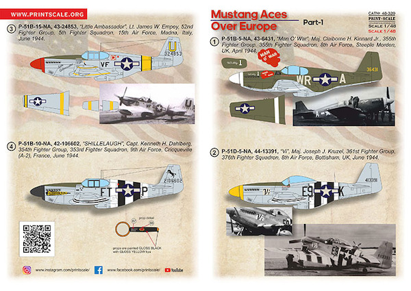 P51 Mustang Aces over Europe. Part 1 PRS48-320