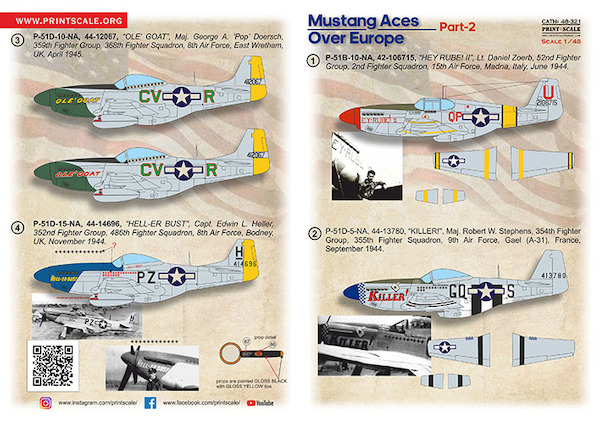P51 Mustang Aces over Europe. Part 2 PRS48-321