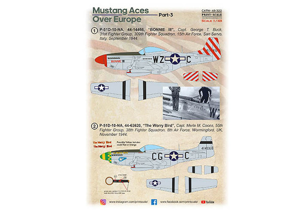 P51 Mustang Aces over Europe. Part 3 PRS48-322