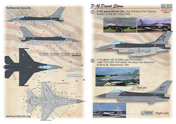 F16A/C Desert Storm. Part 3 PRS48-333
