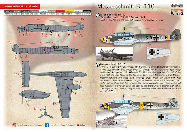 Messerschmitt Bf-110. Part 2 PRS72-539