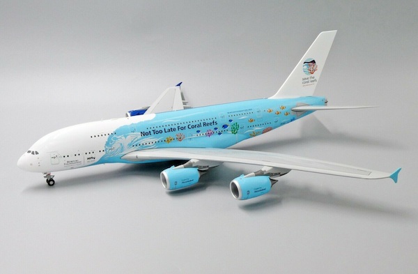 Airbus A380-800 HIFLY "Save the Coral Reefs" 9H-MIP with Stand