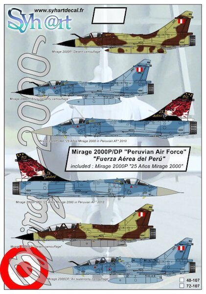 Mirage 2000P/DP "Peruvian Air Force" (Included : Mirage 2000P "25