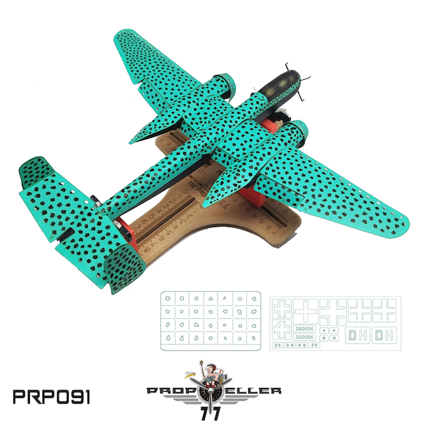Camouflage Painting Templates for Heinkel He219A-2 WnR 2900009 and masks for crosses and Numbers(Tamiya) prp091