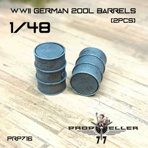 WWII German 200 Liter Barrels (2x) PRP716