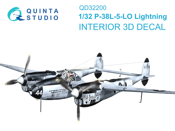 Lockheed P38L-5-LO Lightning Interior 3D Decal  for Trumpeter  QD32200