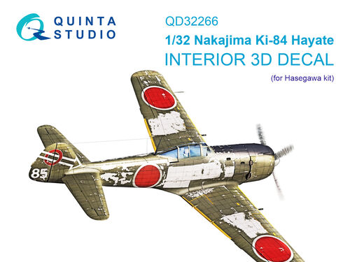 Nakajima Ki84 Hayate Interior 3D Decal (Hasegawa) QD32266