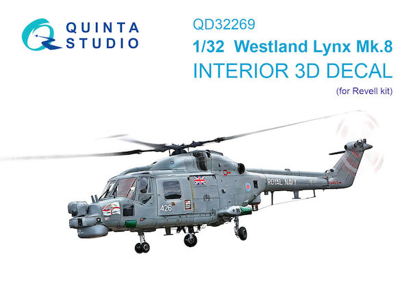 Westland Lynx MK8 Interior 3D Decal (Revell) QD32269