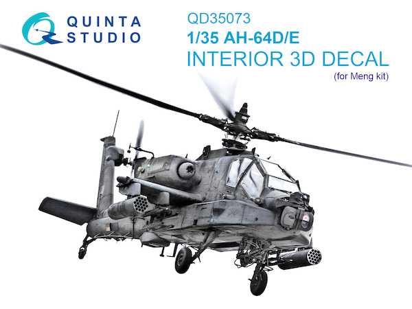 AH64D/E Apache Interior 3D Decal  for MENG  QD35073