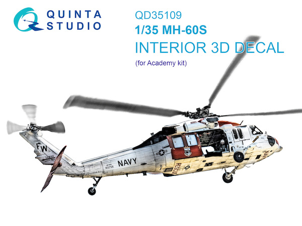 Sikorsky MH60S Seahawk Interior 3D Decal  for Academy  QD35109