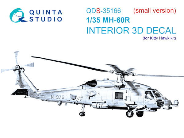Sikorsky MH60R Seahawk Interior 3D Decal for Kitty Hawk QD35166