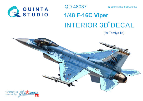 F16C Fighting Falcon Interior 3D Decal for Tamiya QD48037