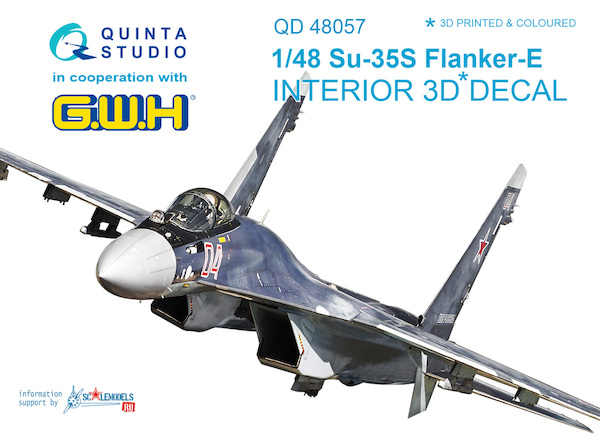 Sukhoi Su35S Flanker Interior 3D Decal for Great Wall Hobby QD48057