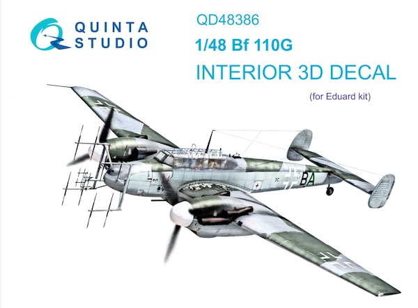 Messerschmitt Bf110G Interior 3D Decal  for Eduard  QD48386