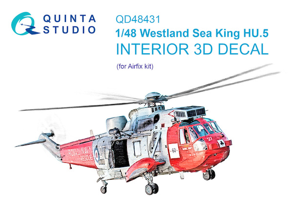 Westland Sea King HU5  Interior 3D Decal  for Airfix  QD48431