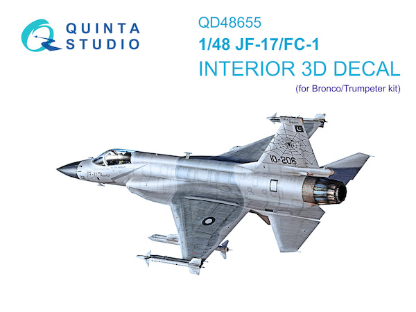 JF-17/FC-1 Interior 3D Decal (for Bronco/Trumpeter kit) QD48655