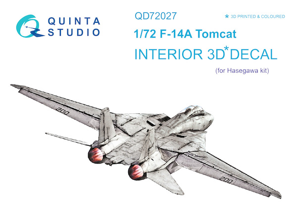 F-14A Tomcat interior 3D decal (for Hasegawa kit) QD72027