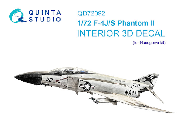 F-4J/S Phantom II interior 3D decal (for Hasagawa kit) QD72092