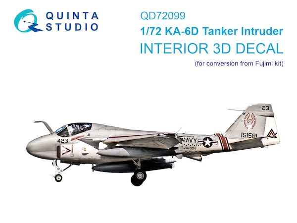KA-6D Tanker Intruder interior 3D decal (for conversion from Fujimi kit) QD72099