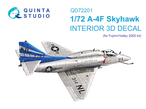 A-4F Skyhawk Interior 3D decal (for Fuiimi/Hobby 2000 kit) QD72201