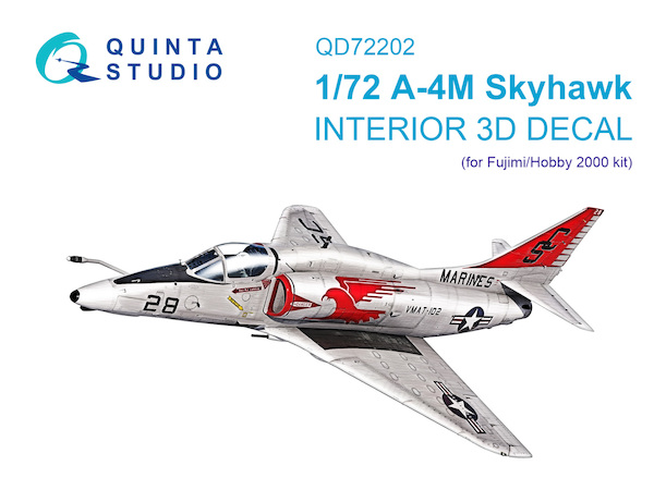 A-4M Skyhawk Interior 3D decal (for Fuiimi/Hobby 2000 kit) QD72202