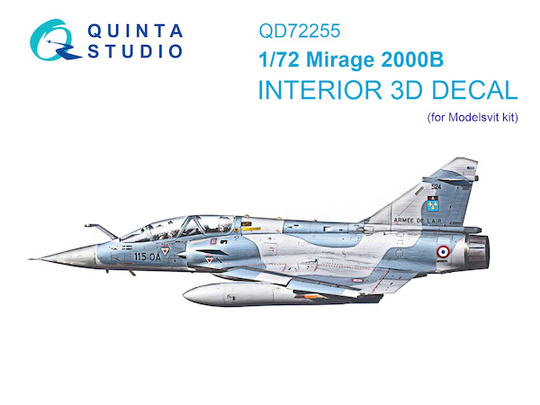 Mirage 2000B Interior 3D Decal (for Modelsvit kit) QD72255