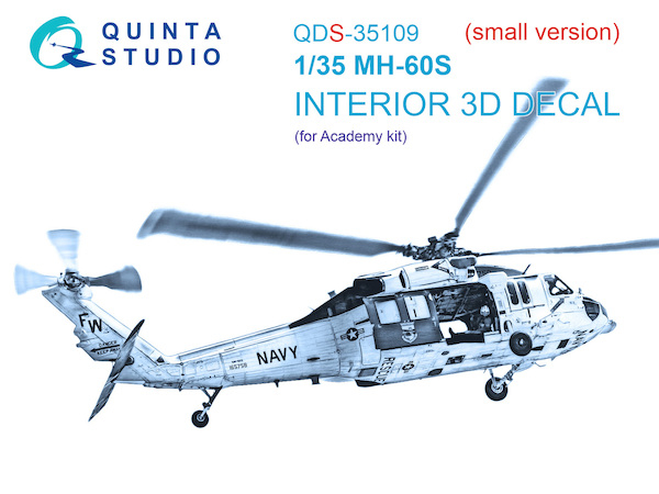 Sikorsky MH60S Seahawk Interior 3D Decal  for Acasdemy (Small version)  QDS-35109