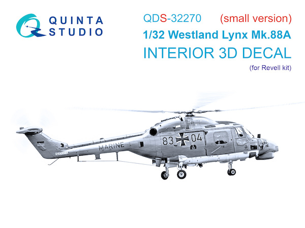 Westland Lynx Mk.88A Interior 3D decal (for Revell kit) small version QDS32270