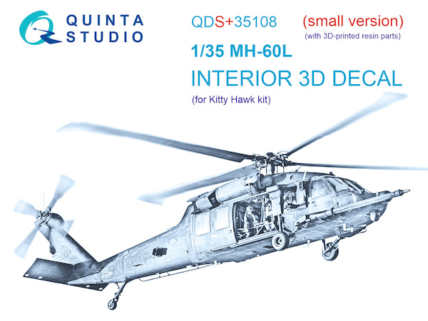 Sikorsky MH60L Blackhawk Interior 3D Decal  for Kitty Hawk (Small version)  QDS+35108