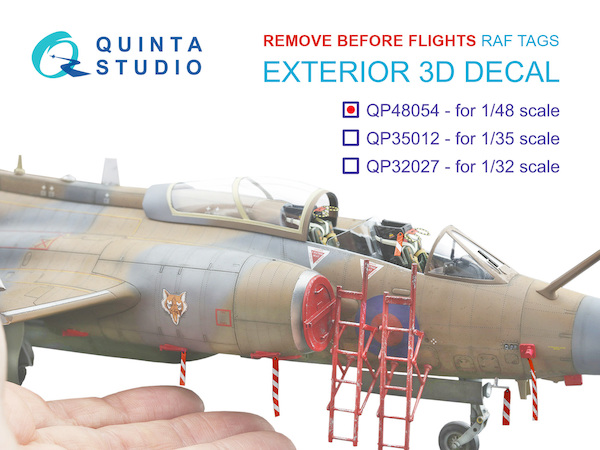 Remove Before Flight RAF Tags Exterior 3D decal QP35012
