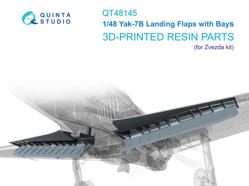 Yak-7B Landing flaps with bays (Zvezda) QT48145