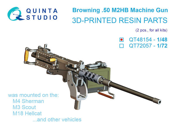 Browning .50 M2HB Machine Gun (flexible) (2pcs, for all kits) QT48154