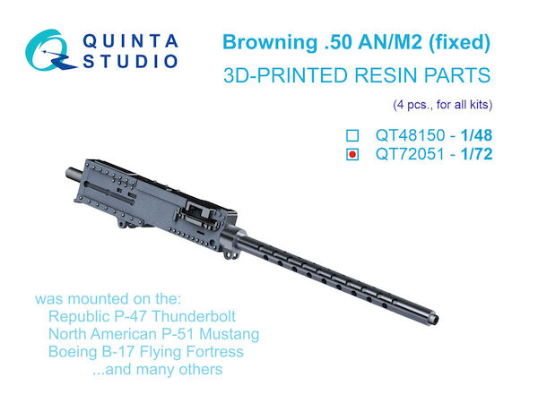 Browning .30 AN/M2 (fixed) (4pcs, for all kits) QT72051