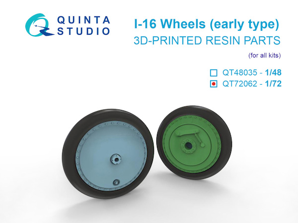 I-16 wheels (early type) (for all kits) QT72062