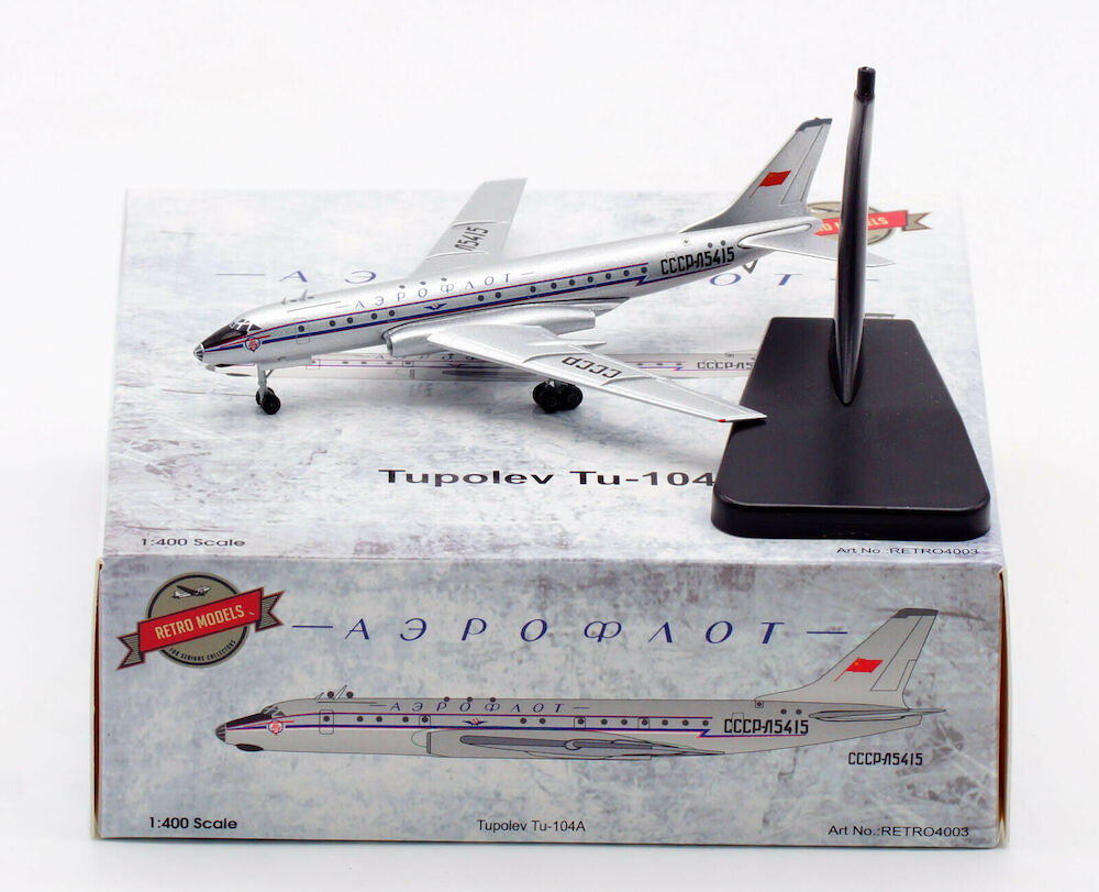 Retro Models RETRO4003 Tupolev Tu104A Aeroflot CCCP-L5415