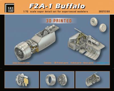 Brewster F2A-1 Buffalo Superdetail set for Hasegawa kit SBS72100