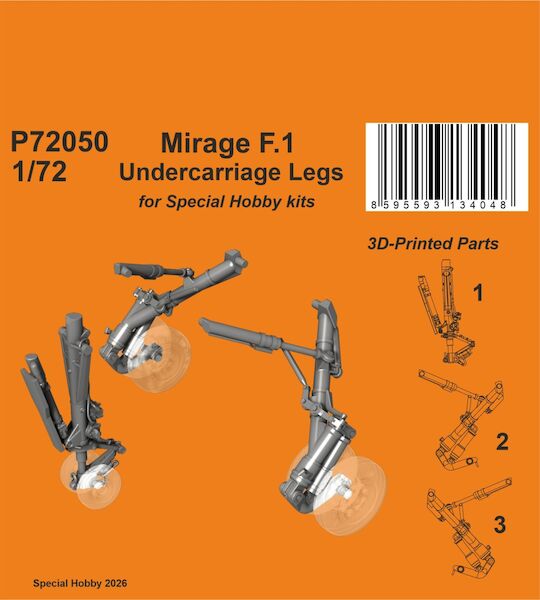 Mirage F1 Undercarriage Legs (Special Hobby) P72050