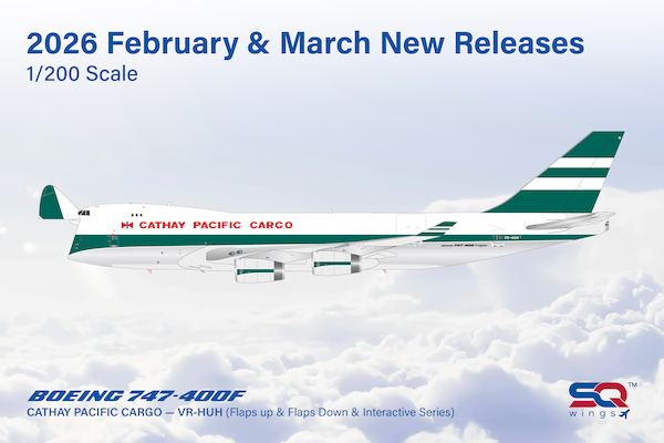 Boeing 747-400F Cathay Pacific Cargo VR-HUH Interactive Series L2130C