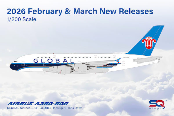 Airbus A380 Global Airlines 9H-GLOBL Flaps Down L2157FD