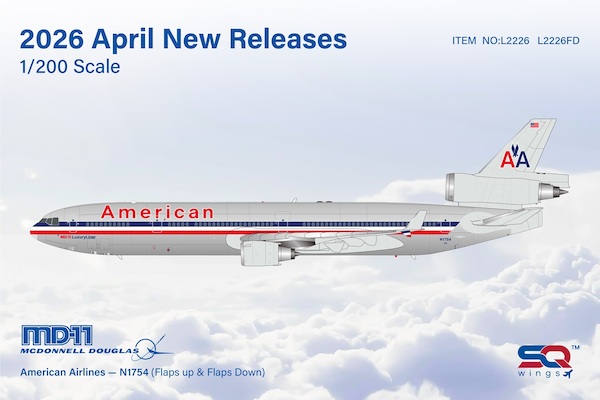 McDonnell Douglas MD11 American N1754 Flaps Down L2226FD