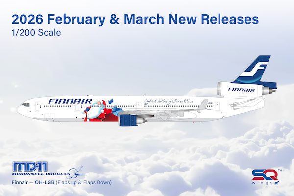 McDonnell Douglas MD11 Finnair "Official Airline of Santa Claus" OH-LGB Flaps Down L2231FD