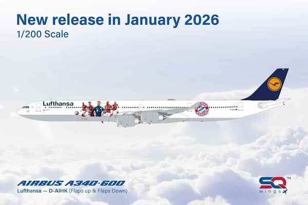 Airbus A340-600 Lufthansa "FC Bayern München" D-AIHK Flaps Down L2281FD