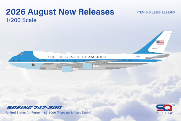 Boeing 747-200 VC25 Air Force One USAF 82-8000 L2285