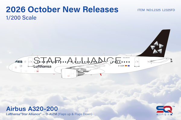Airbus A320 Lufthansa Star Alliance D-AIZM Flaps Down L2325FD