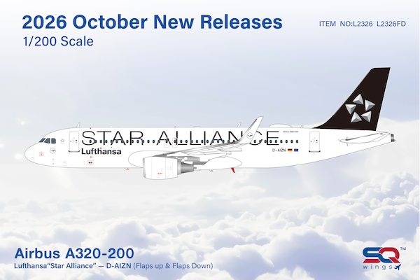 Airbus A320 Lufthansa Star Alliance D-AIZN Flaps Down L2326FD
