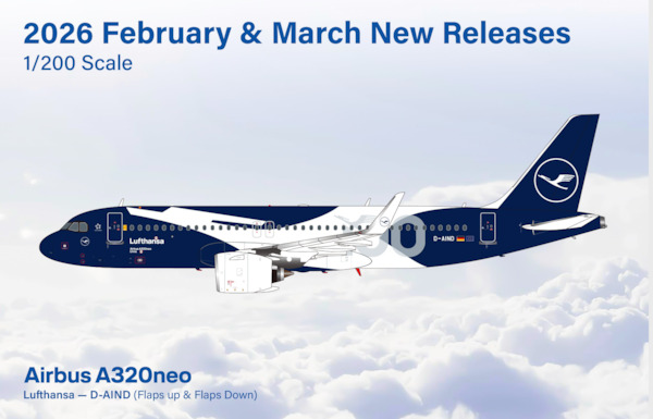 Airbus A320neo Lufthansa "100th Anniversary" D-AIND Flaps Down L2353FD