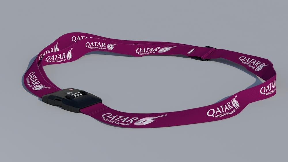 Strap Inc. LUG-QATAR Luggage strap with TSA lock - Qatar Airways
